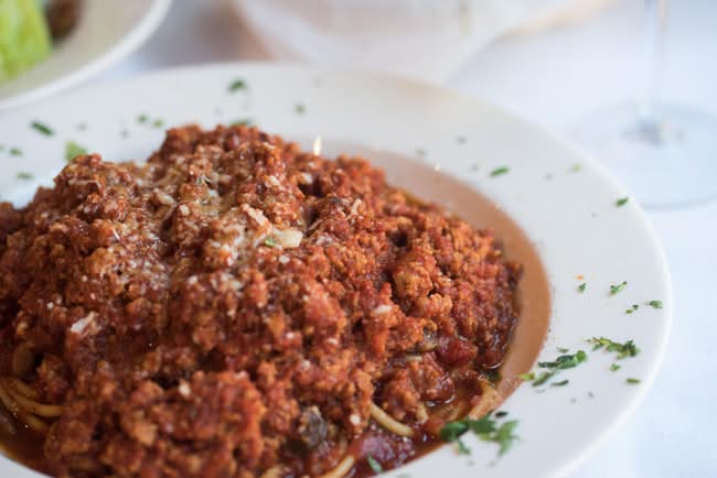 Spaghetti con Meat Sauce D