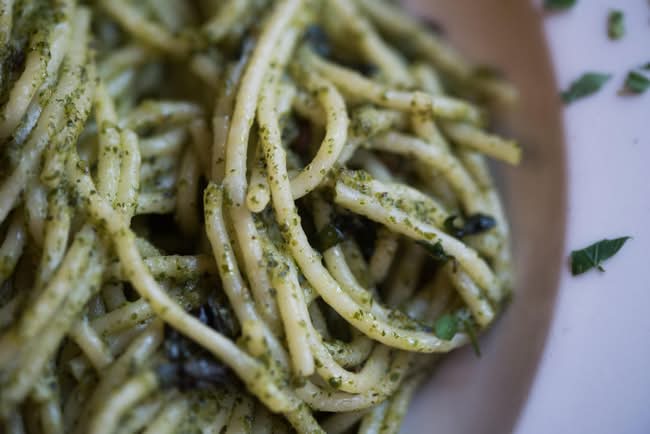 Spaghetti con Pesto D