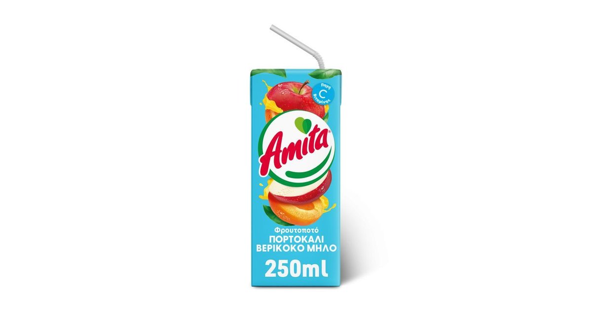 Amita Φρουτοποτό Πορτοκάλι-Μήλο-Βερύκοκο 0.25 l