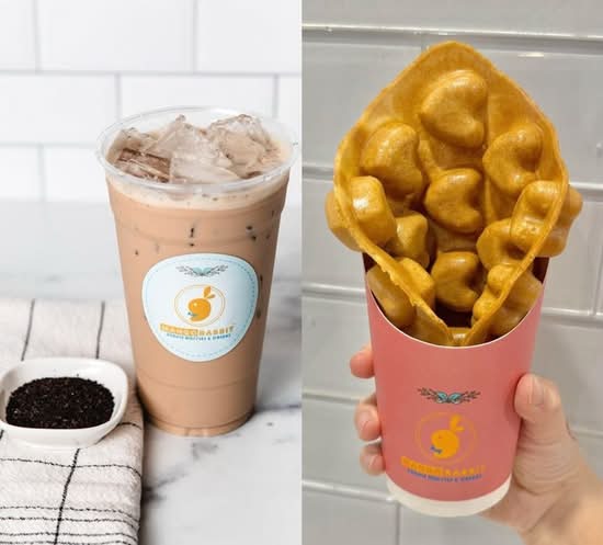 House Milk Tea + Custom Bubble Waffle 經典奶茶+自制华夫饼
