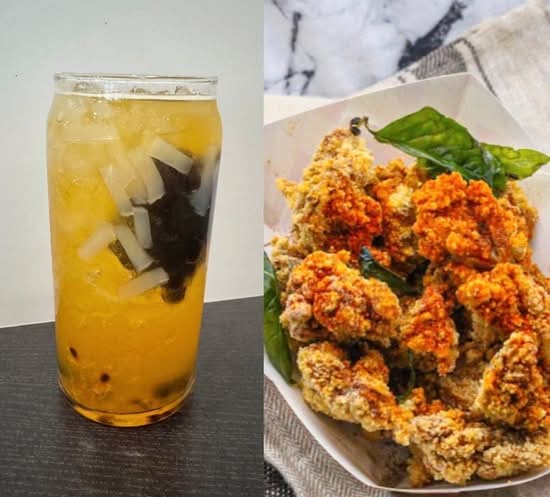 Passion Fruit Double Blast + Popcorn Chicken (M) 百香雙響炮+鹽酥雞 （中份）