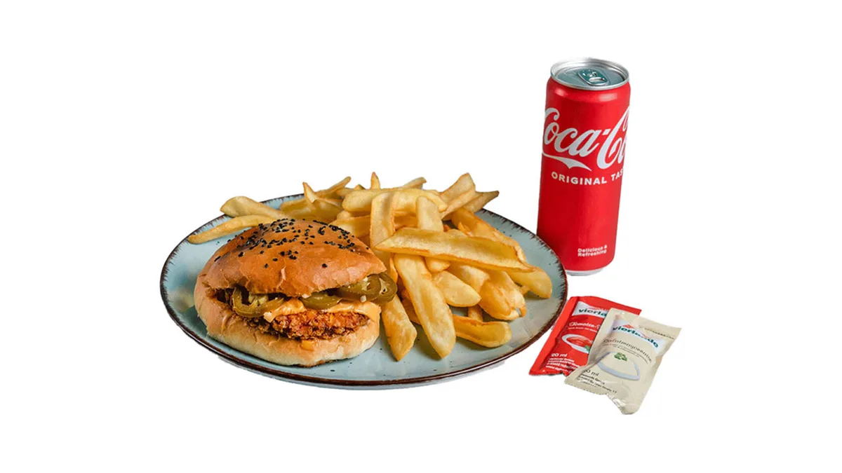 Chili Crispy Chicken Cheeseburger Menu