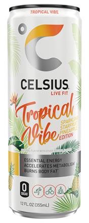 Celsius Tropical Vibe Starfruit Pineapple 12oz