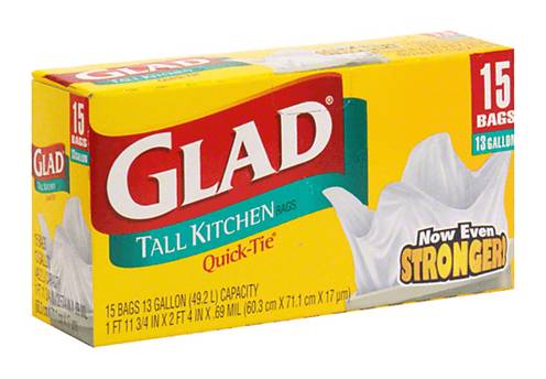 Glad Garbage Bags Tall 15ct
