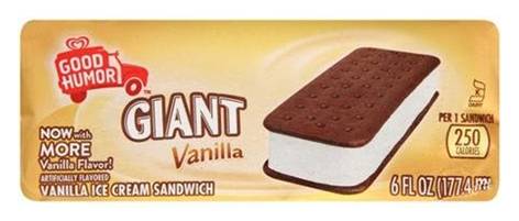 Good Humor Giant Vanilla Ice Cream Sandwich 6oz
