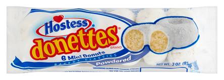 Hostess Donettes Powdered Sugar 6pk