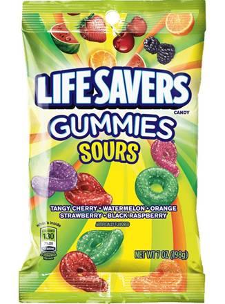 Life Savers Gummi Sours Peg 7oz