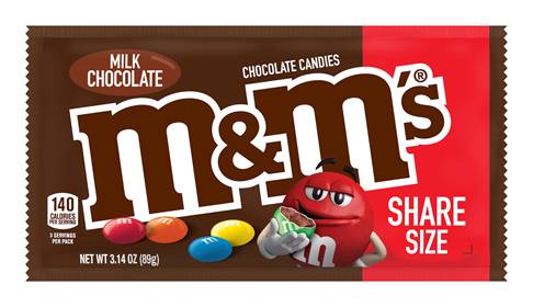 MandM's Milk Chocolate Shareable Size 3.14oz