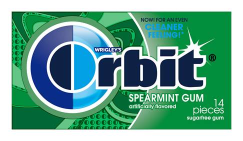 Orbit Spearmint Gum Single Pack 14 Piece