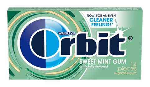 Orbit Sweet Mint Gum Single Pack 14 Piece