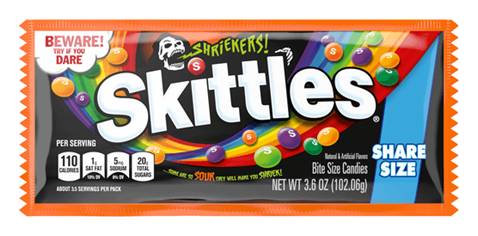 Skittles Shriekers Share Size 3.6oz