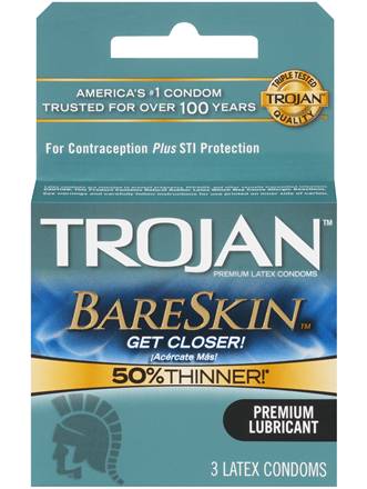 Trojan Condom BareSkin 3ct