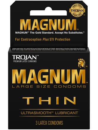 Trojan Magnum Condom Thin 3ct