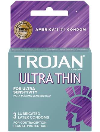 Trojan Ultra Thin Condoms 3pk