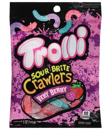 Trolli Sour Brite Crawlers Very Berry 5oz