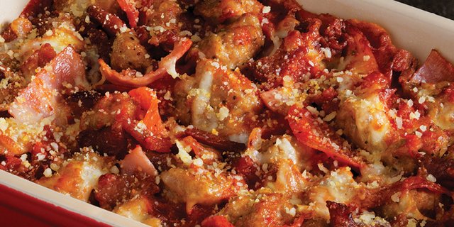 All Meat Pizza Bowl
