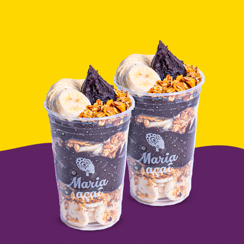 2 Copos de 300ml + Banana e Granola