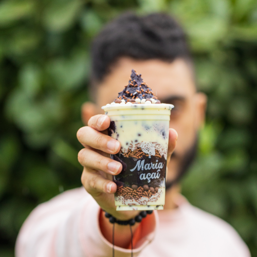 Açaí Grande (500ml),mousse de Leite Em Pó, Space Ball, Granulado