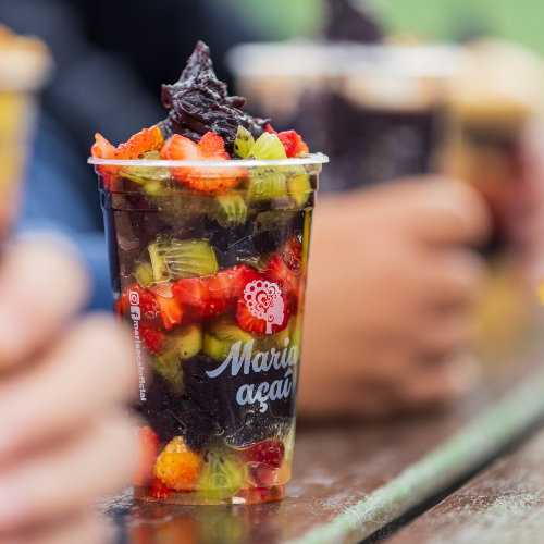 Açaí P - 400Ml + Morango, Kiwi e Mel