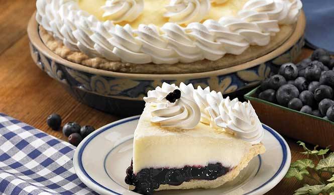 Double Cream Blueberry Slice