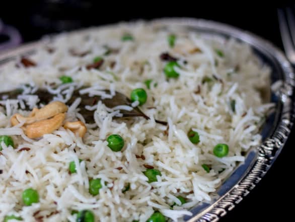 Ghee Rice With Green Peas