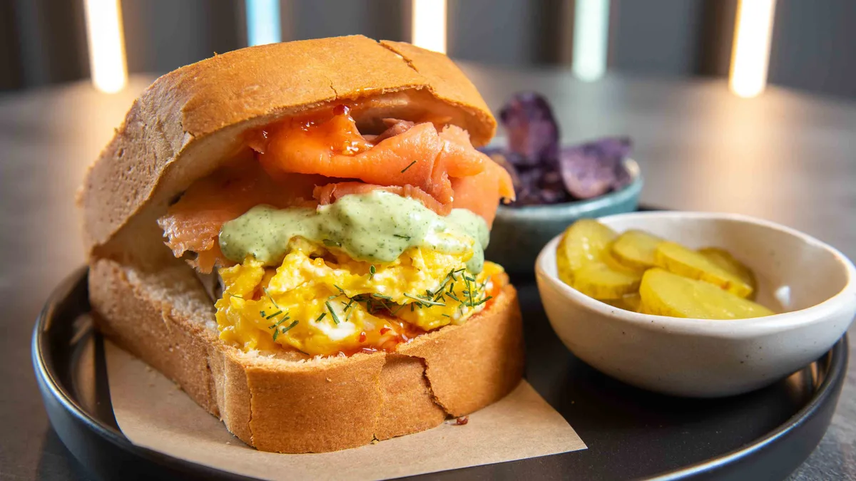 Smoked Salmon Egg Drop