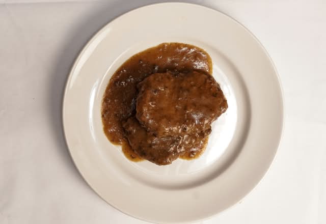 Pan Fried Cube Steak with Brown Onion Gravy