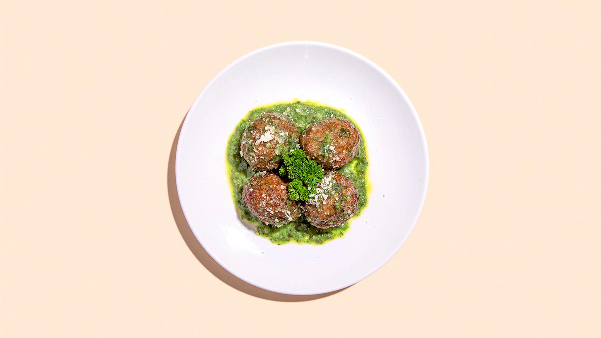 Pesto Meatballs