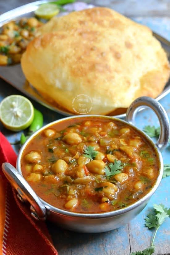 Chole poori   ( wheat bread )