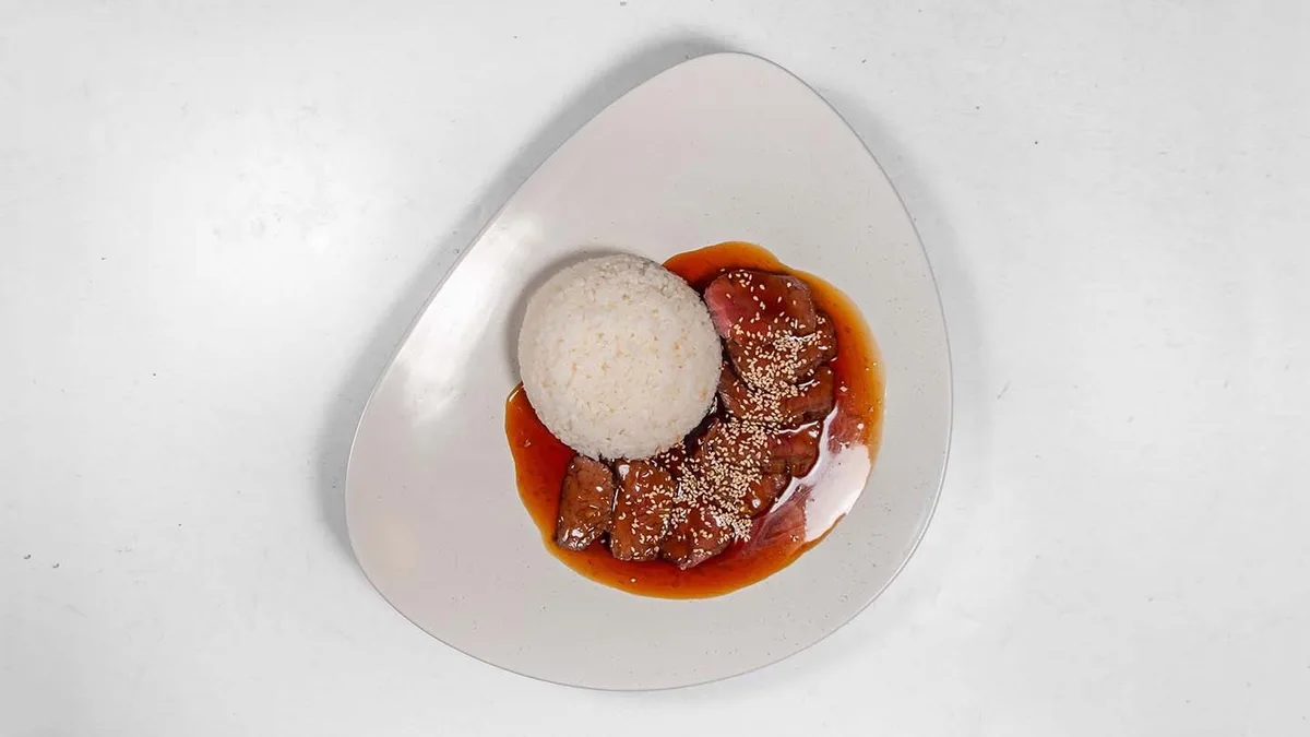 Hovězí teriyaki s rýží