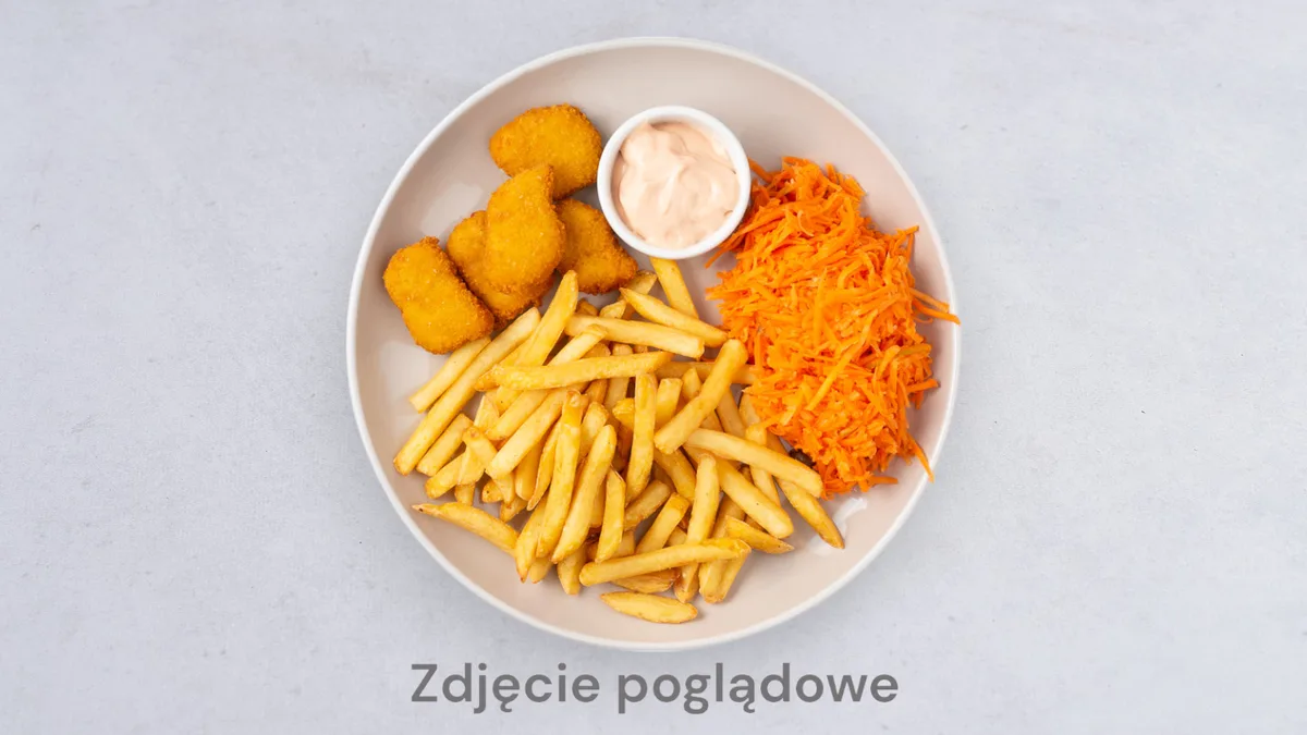 Mega chicken talerz, cola + 3 sosy gratis