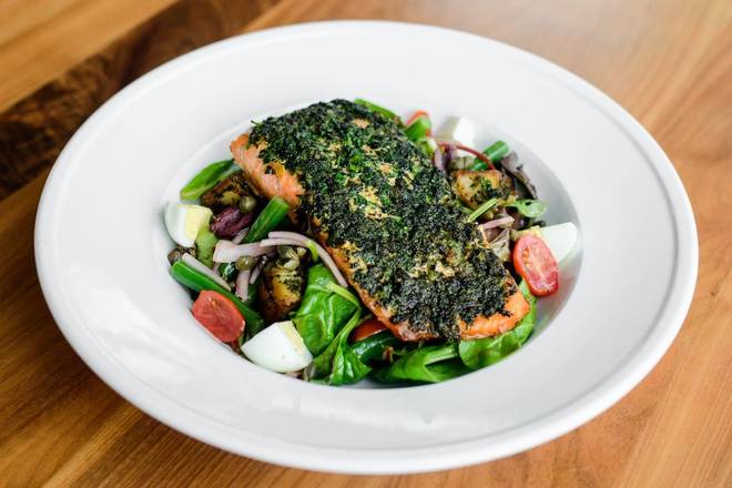 Herb Crusted Salmon Salad