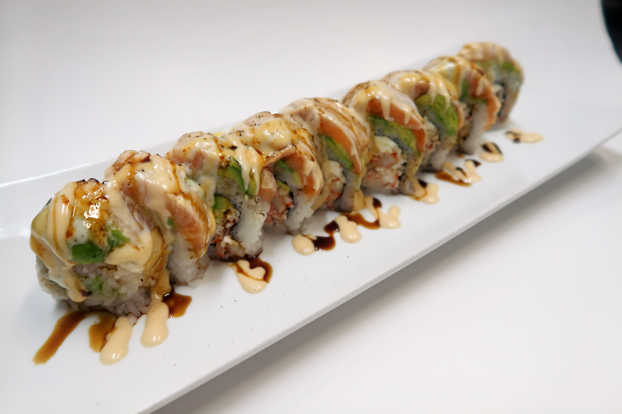 Seared Salmon and Lobster Roll