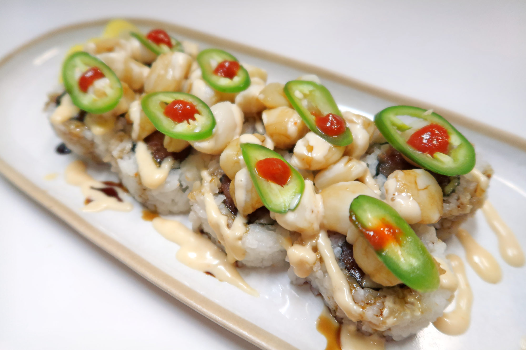 Spicy Tuna and Scallop Roll