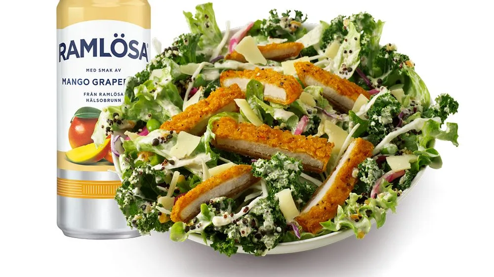 Green Kale Caesar Salad meal
