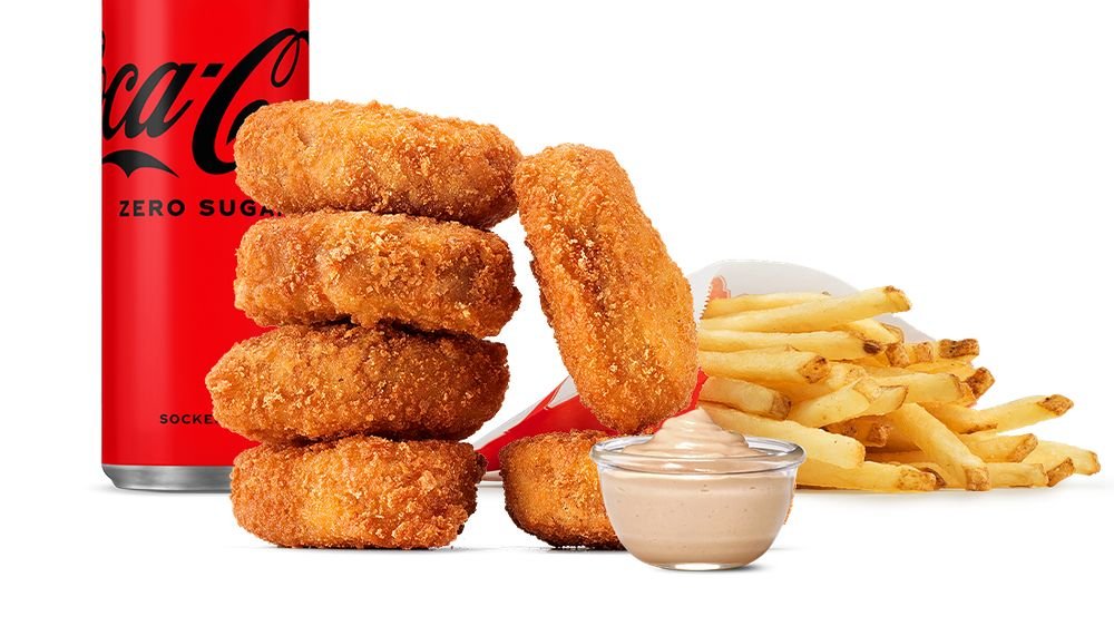 Crispy Green Nuggets 6 pcs meal