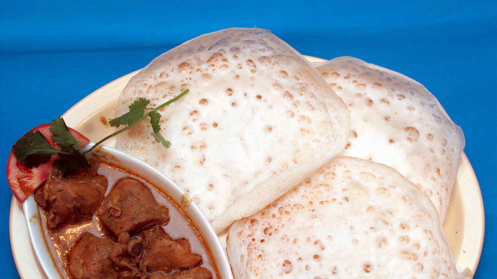 Kerala Special Appam with Fish Curry