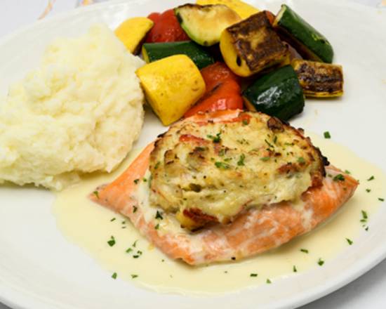 Crab and Shrimp Stuffed Salmon