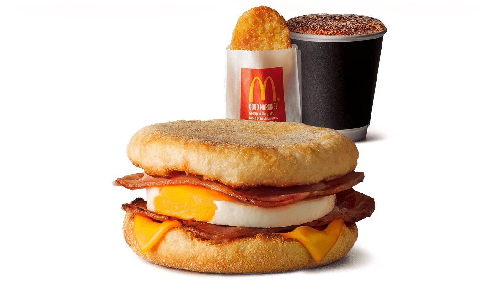 Double Bacon and Egg McMuffin Meal