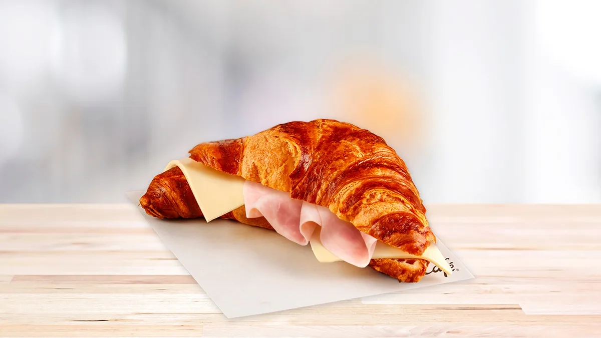 Cheese and turkey croissant