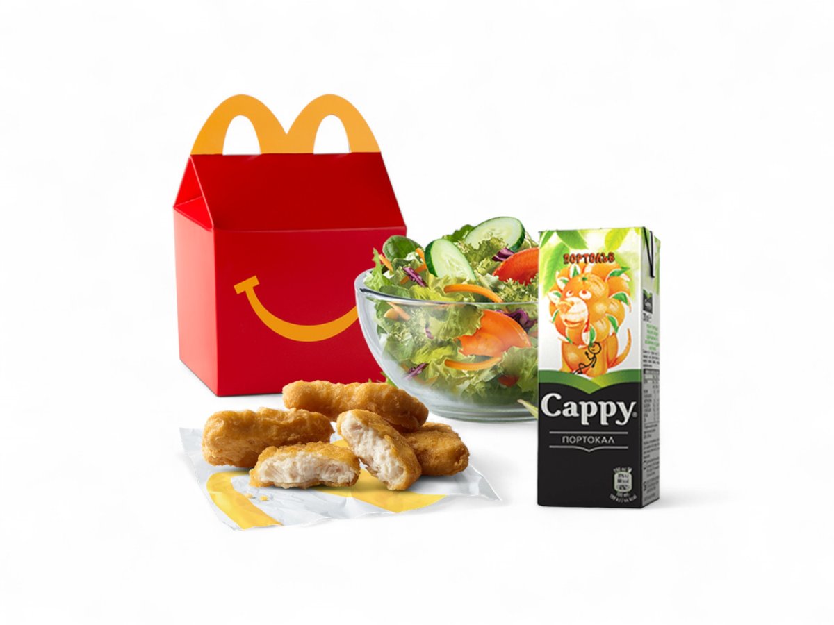 Happy meal с 4 бр. Чикън макнагетс