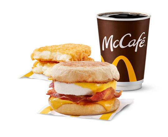 Bacon 'N Egg McMuffin Extra Value Meal [470.0 Cals]