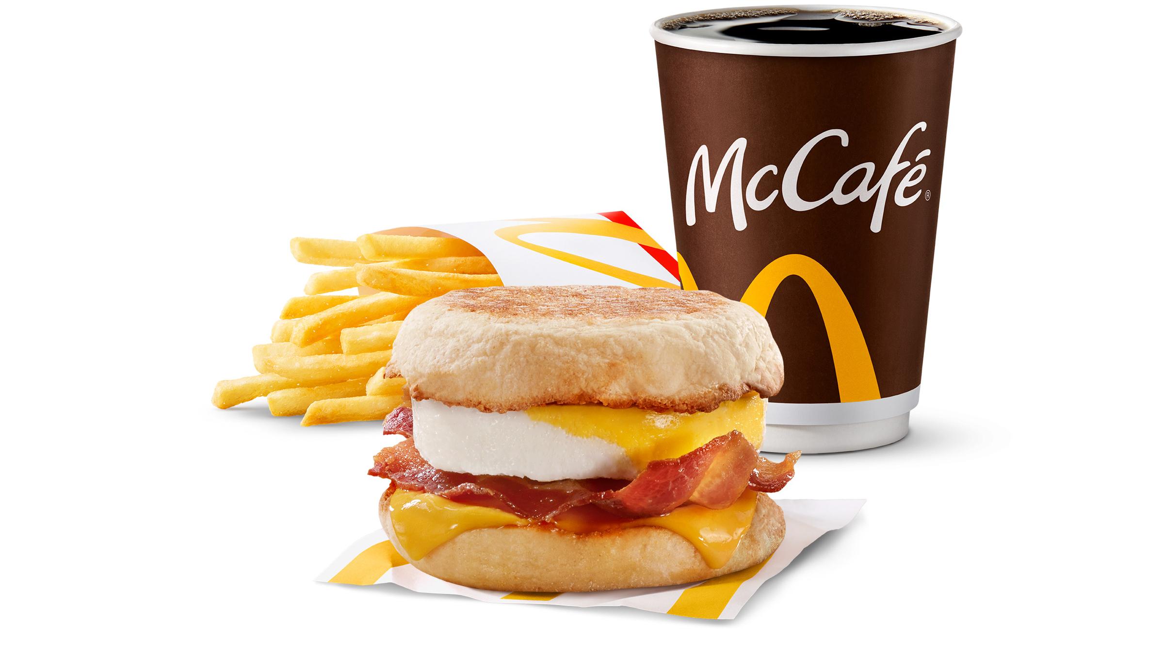 Bacon 'N Egg McMuffin Extra Value Meal [470.0 Cals]