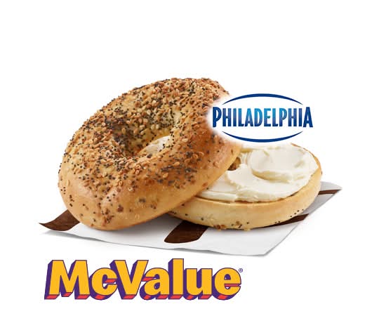 Everything Bagel w/ Regular Cream Cheese Product [380.0 Cals] (Bakery)