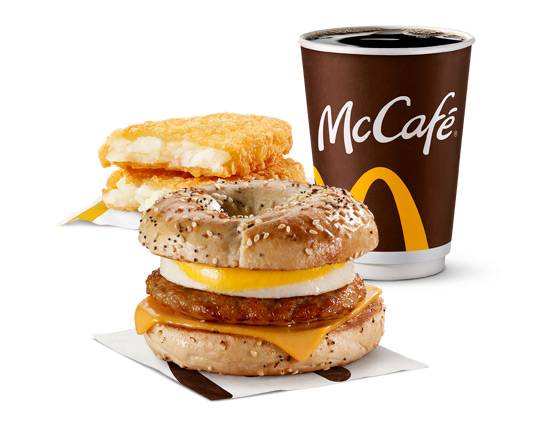 Everything Sausage 'N Egg Bagel Extra Value Meal [770-790 Cals]