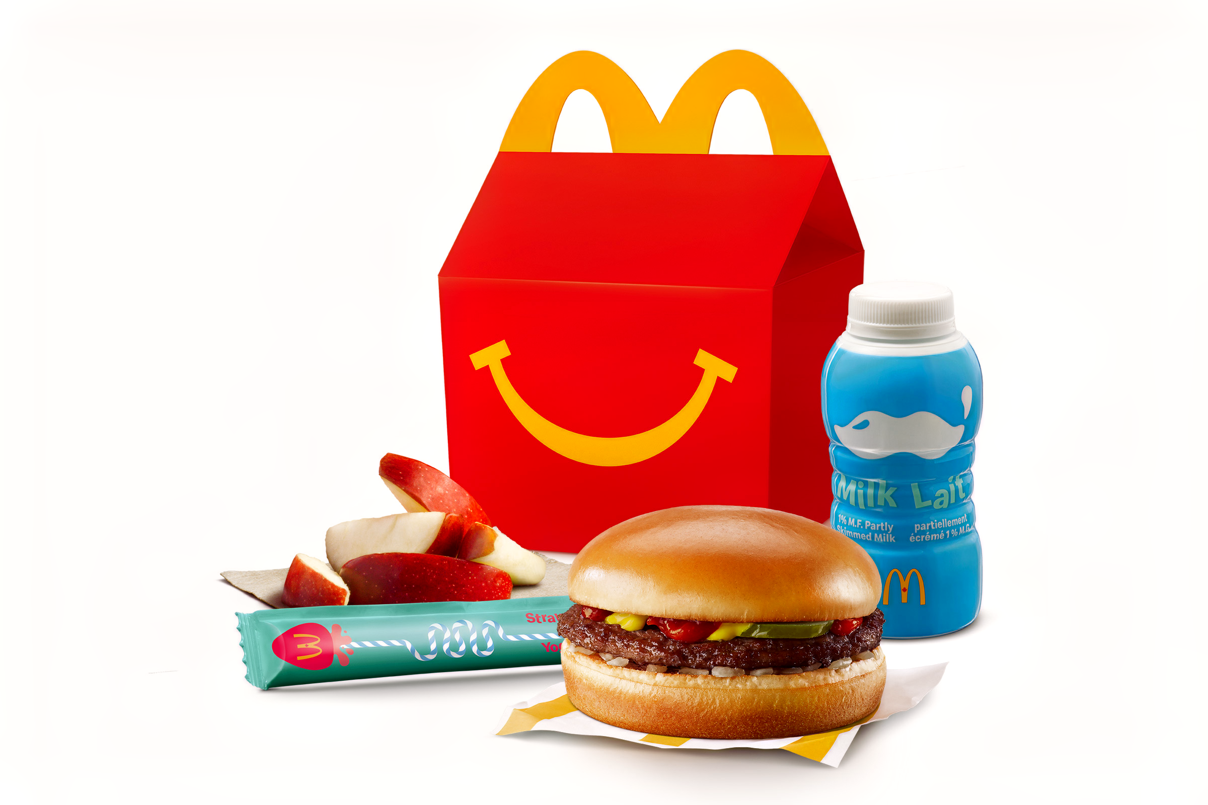 Happy Meal Hamburger with Apple Slices [300-410 Cals]