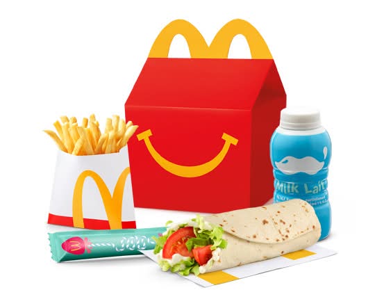 Happy Meal Lettuce and Tomato Snack Wrap with Small Fries [440-550 Cals]