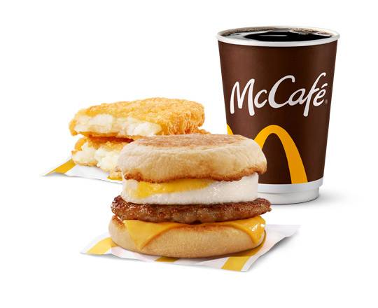 Sausage 'N Egg McMuffin Extra Value Meal [590.0 Cals]