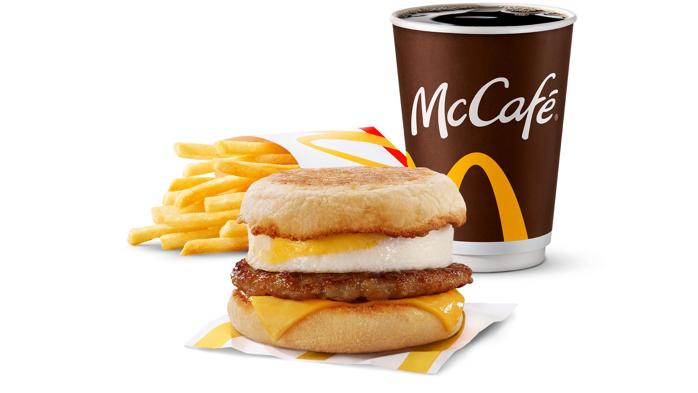 Sausage 'N Egg McMuffin Extra Value Meal [590.0 Cals]