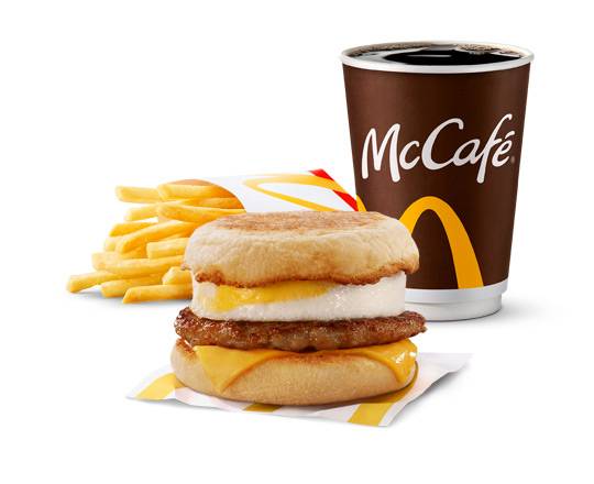 Sausage 'N Egg McMuffin Extra Value Meal [670.0 Cals]